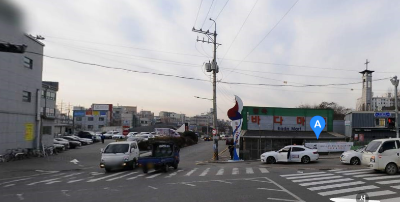 셔틀버스정류장 위치 안내(바다마트) 사진