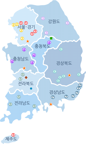 한국폴리텍대학 전국 캠퍼스 지도