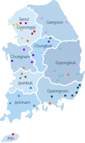 한국폴리텍대학 전국 캠퍼스 지도